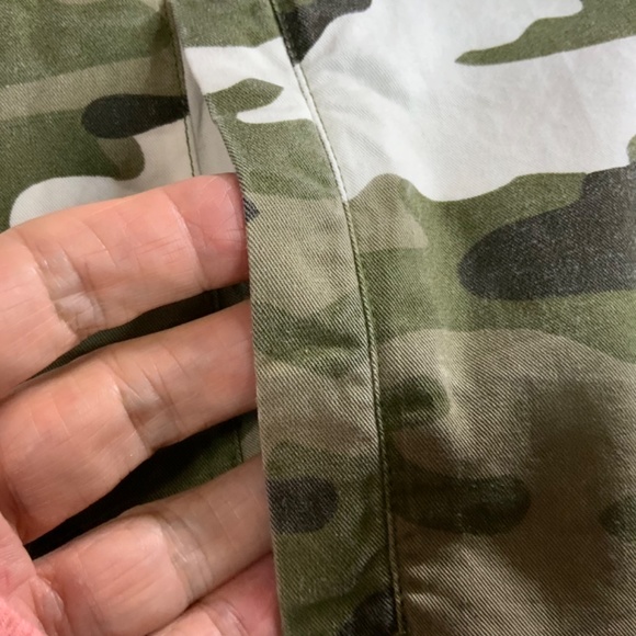 ANTHROPOLOGIE STANDARD GRACE Popover Camo Mini Dress / Tunic Roll Tab Sleeves XL - Picture 7 of 9